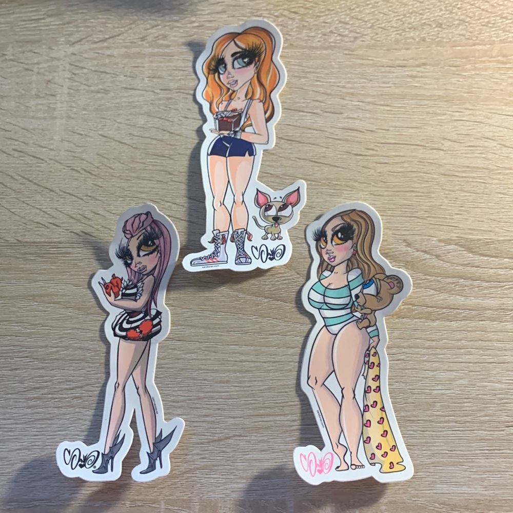 Small SandOne Vampy Boxy Softy sticker decal bundle